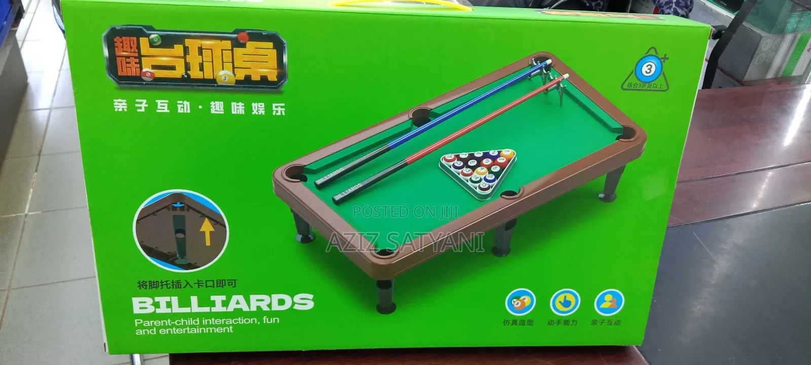Kids Mini Champion Billiard Game Snooker Ball Pool Table