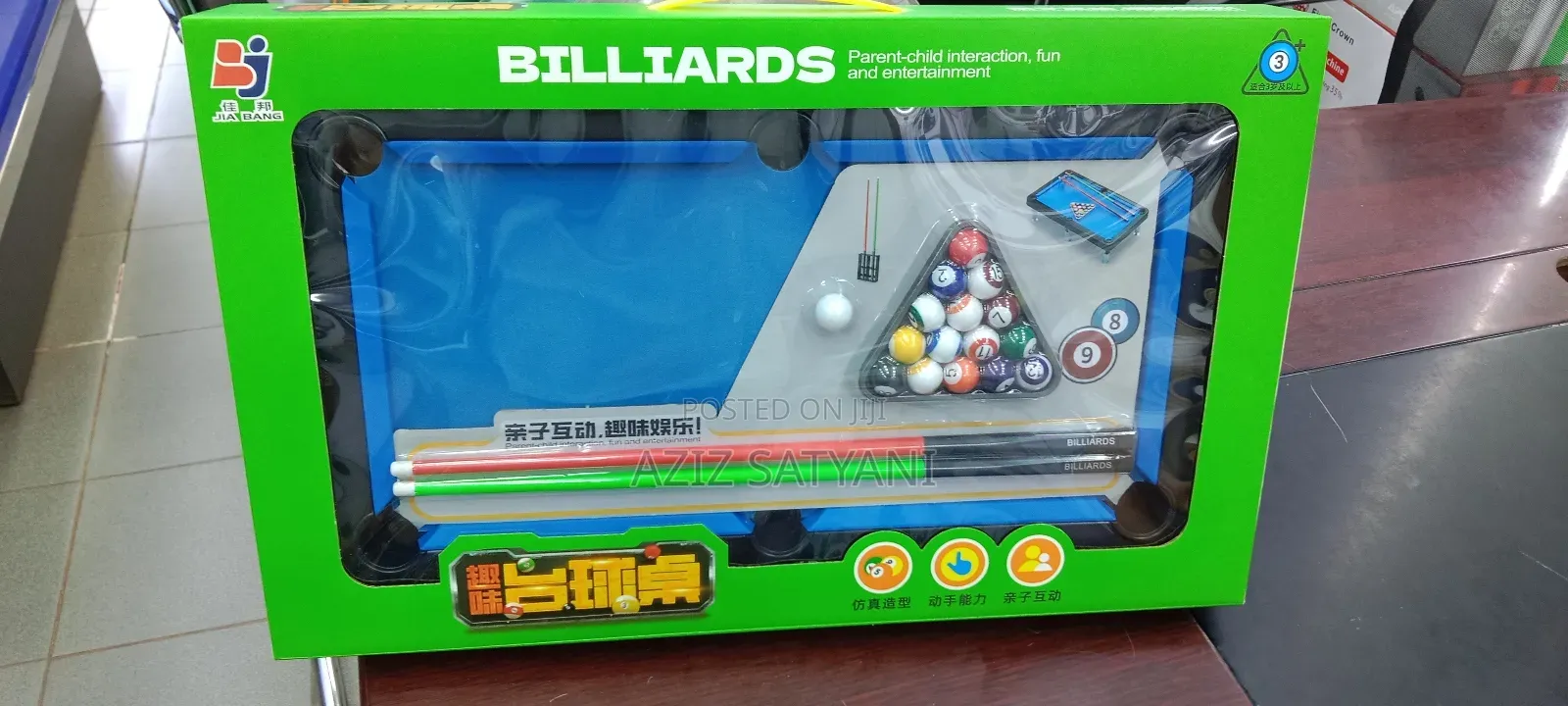 Kids Mini Champion Billiard Game Snooker Ball Pool Table