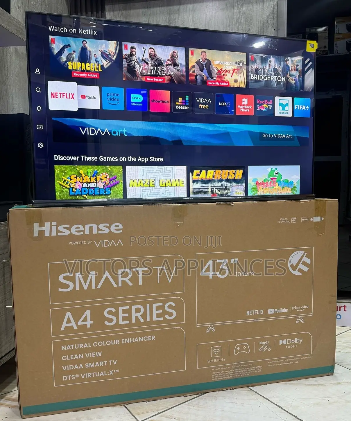 New Model Hisense 43” Digital Smart Tv A4 Series