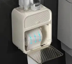 Wall Mounted Tissue Box/ Toilet Organizer