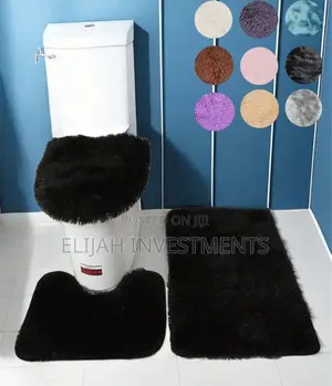 3pcs Modern Style Anti Slip Bathroom Mat Set