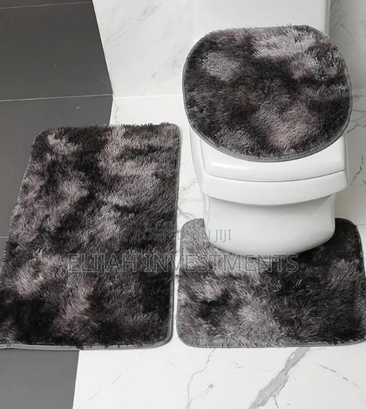 3pcs Modern Style Anti Slip Bathroom Mat Set