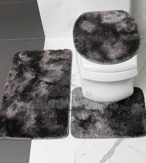 3pcs Modern Style Anti Slip Bathroom Mat Set