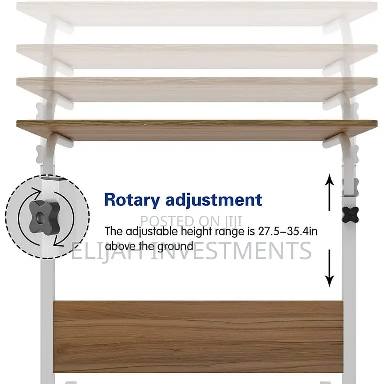 Adjustable Free Standing Laptop Table With Wheels