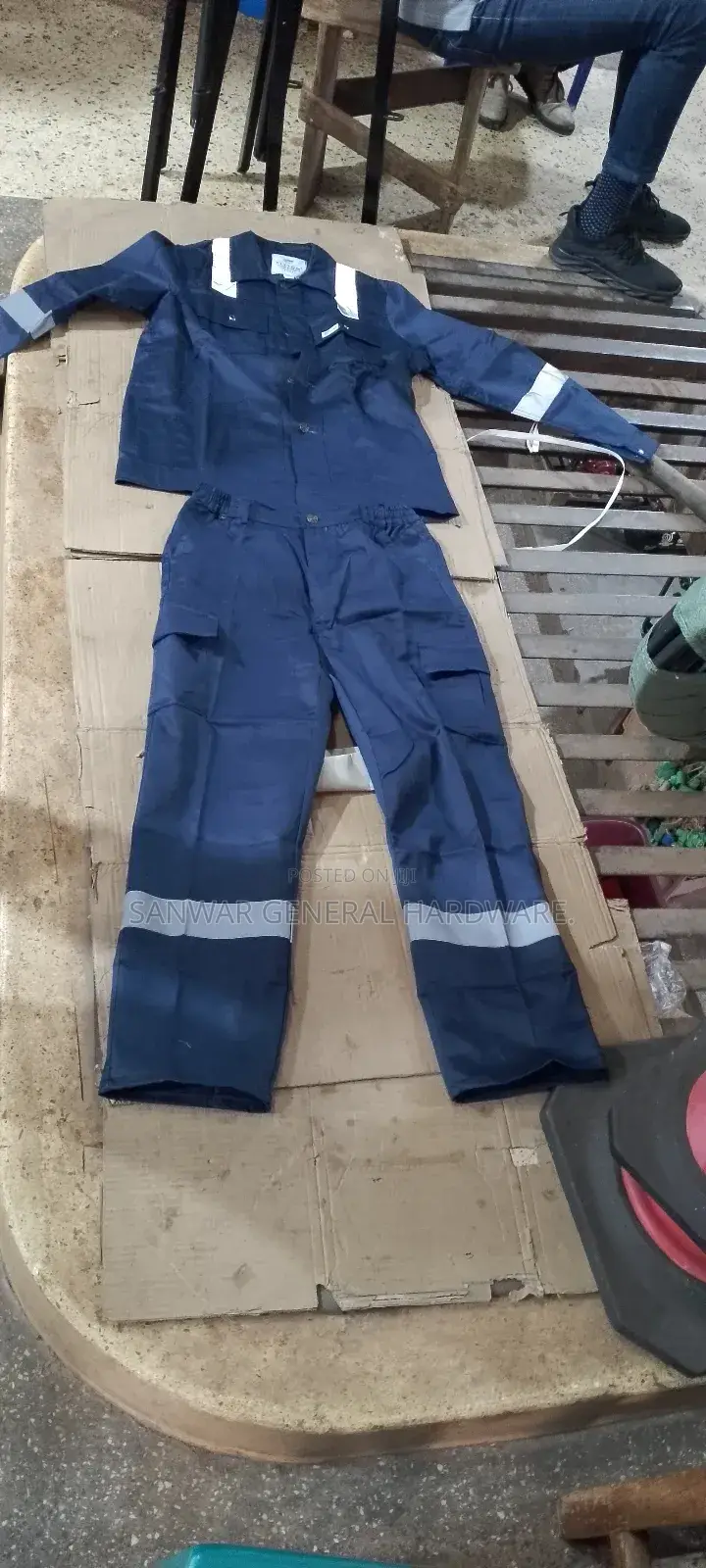 2piece Coveralls (Blue) With Reflectors.(Shirt And Trouser)