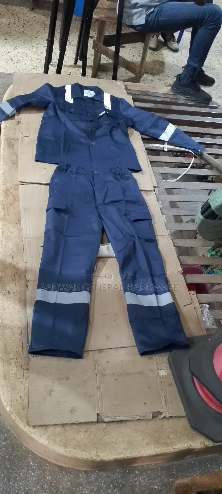 2piece Coveralls (Blue) With Reflectors.(Shirt And Trouser)