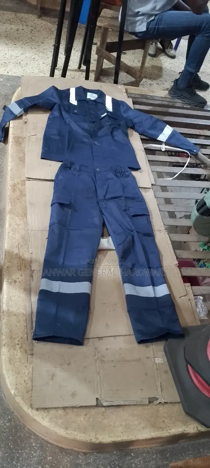 2piece Coveralls (Blue) With Reflectors.(Shirt And Trouser)