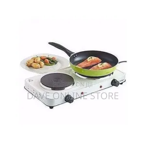 Hot Plate Solid Double Electric Cooker - White
