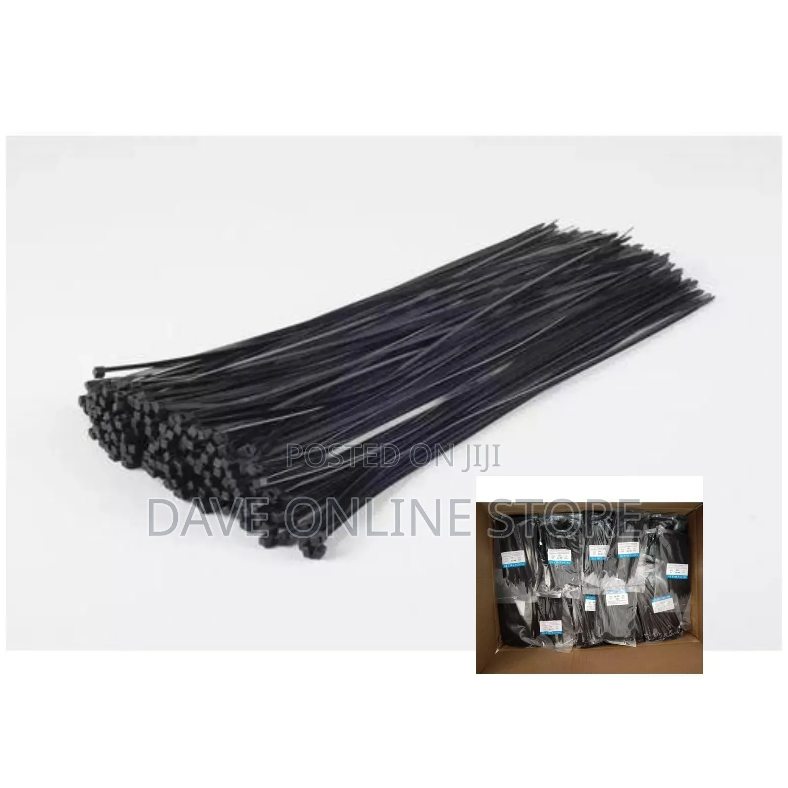 100 Pieces Strong Nylon Zip Ties, Reusable Black Large
