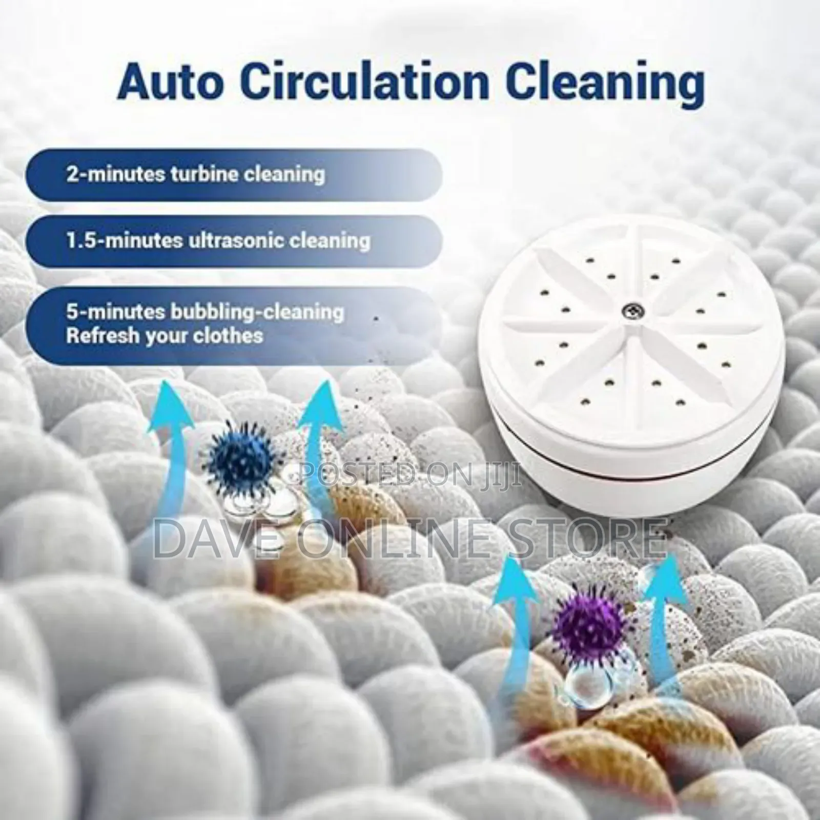 Portable Washing Rotating Mini Ultrasonic Turbine Washer