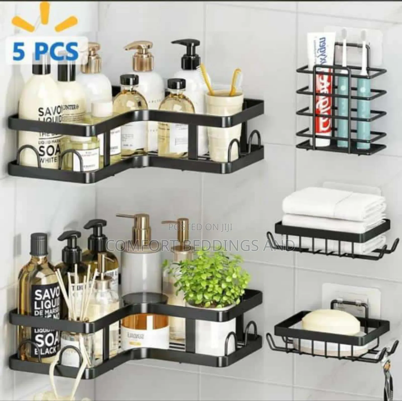 5 PCS Bathroom Organiser/ Shower Room Organiser