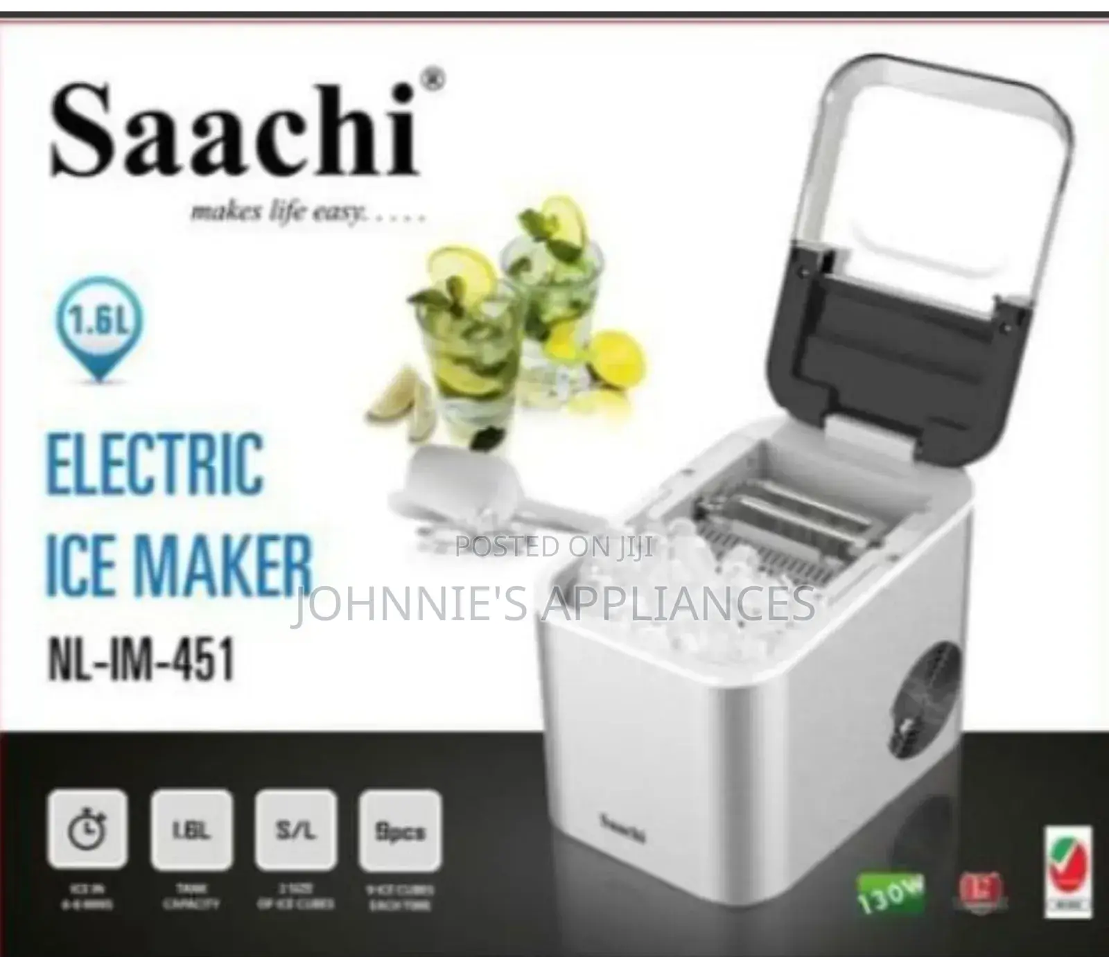 Saarch Electric Ice Maker Machine 1.6L