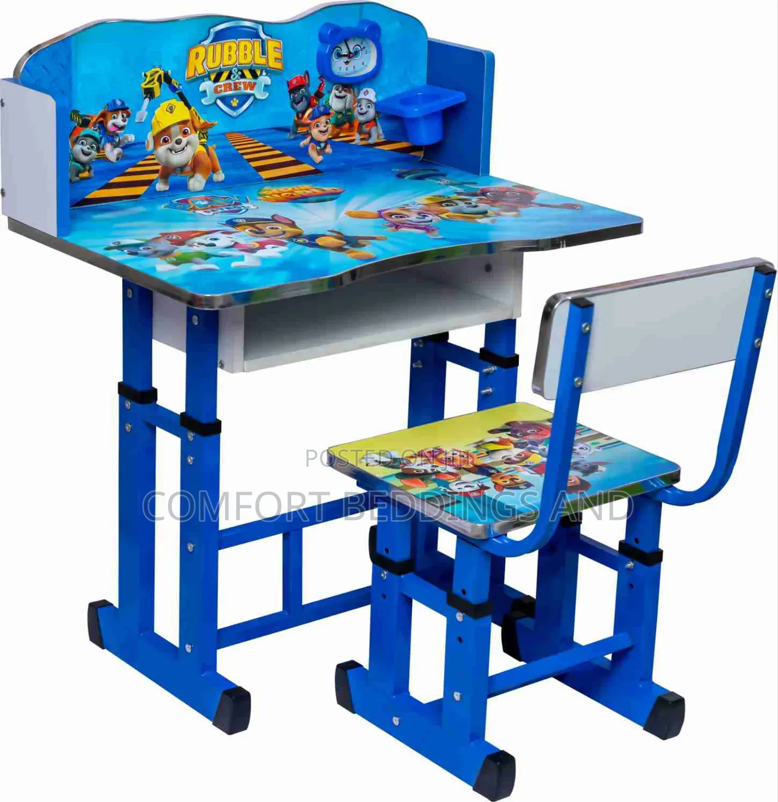Kids Reading Table With Chair Blue