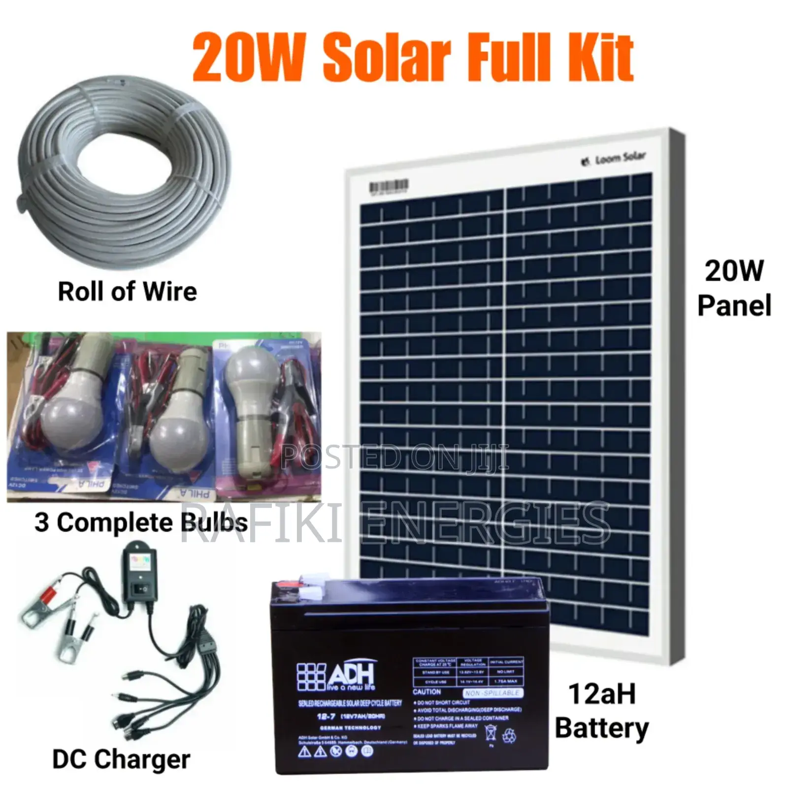 20W Solar System (Lighting Phone Charging)