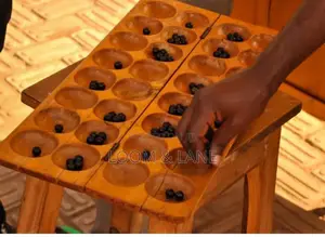 Double Player Foldable Wooden Mweso Board Game