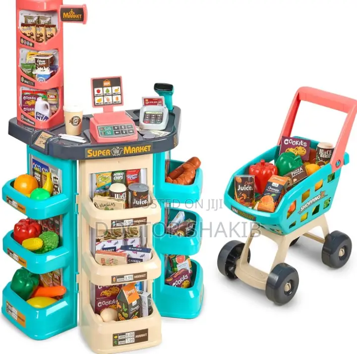 Girl Boy Pretend 47pc Play Toys Home Supermarket