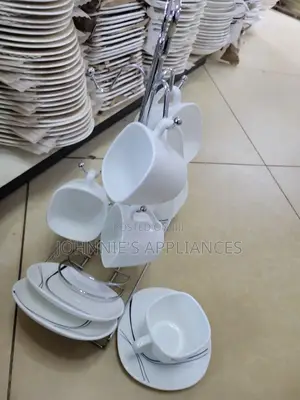 Cup And Saucer 2in1 Ceramic With Iys Stand