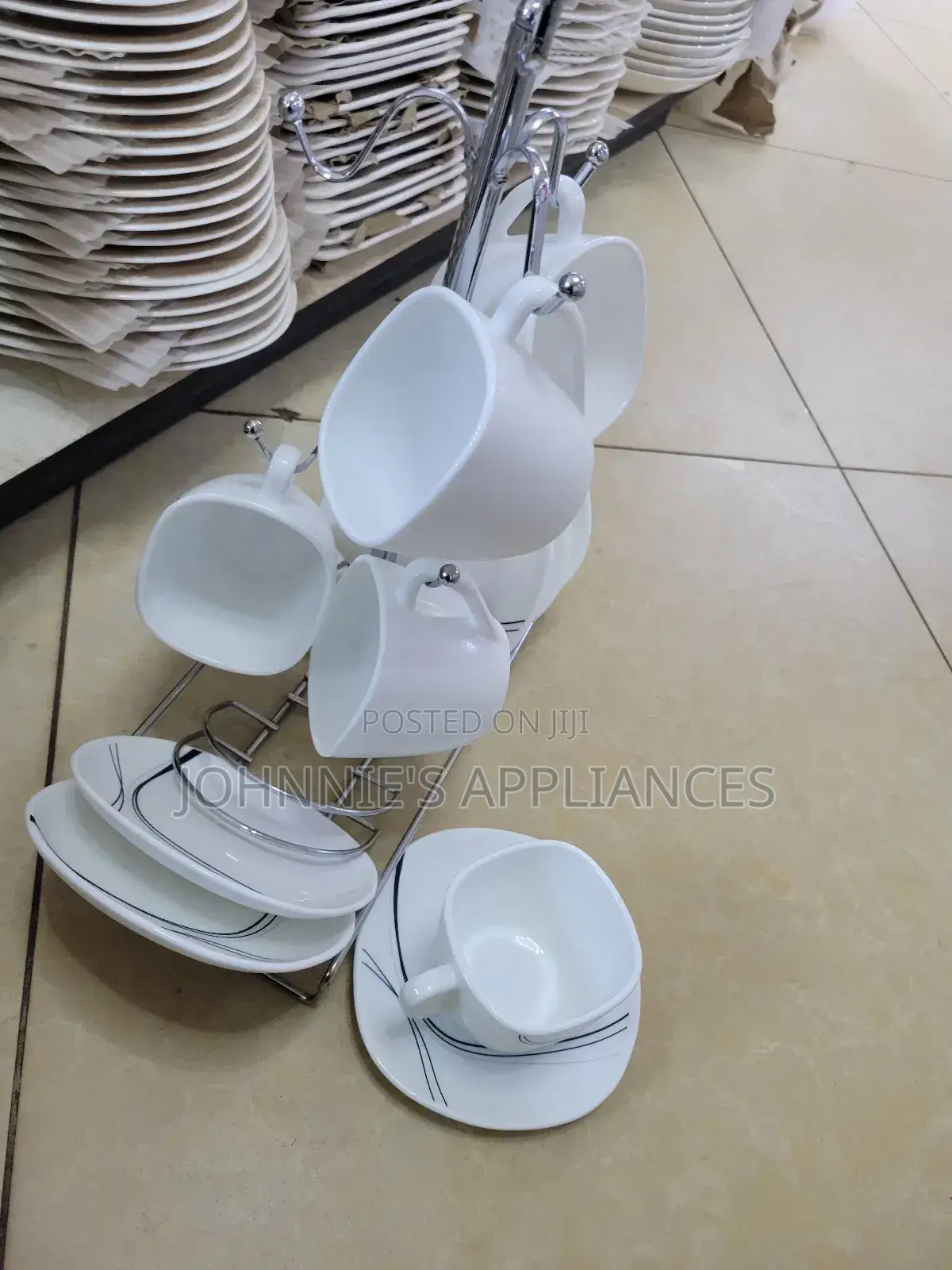 Cup And Saucer 2in1 Ceramic With Iys Stand