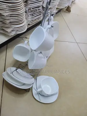 Cup And Saucer 2in1 Ceramic With Iys Stand