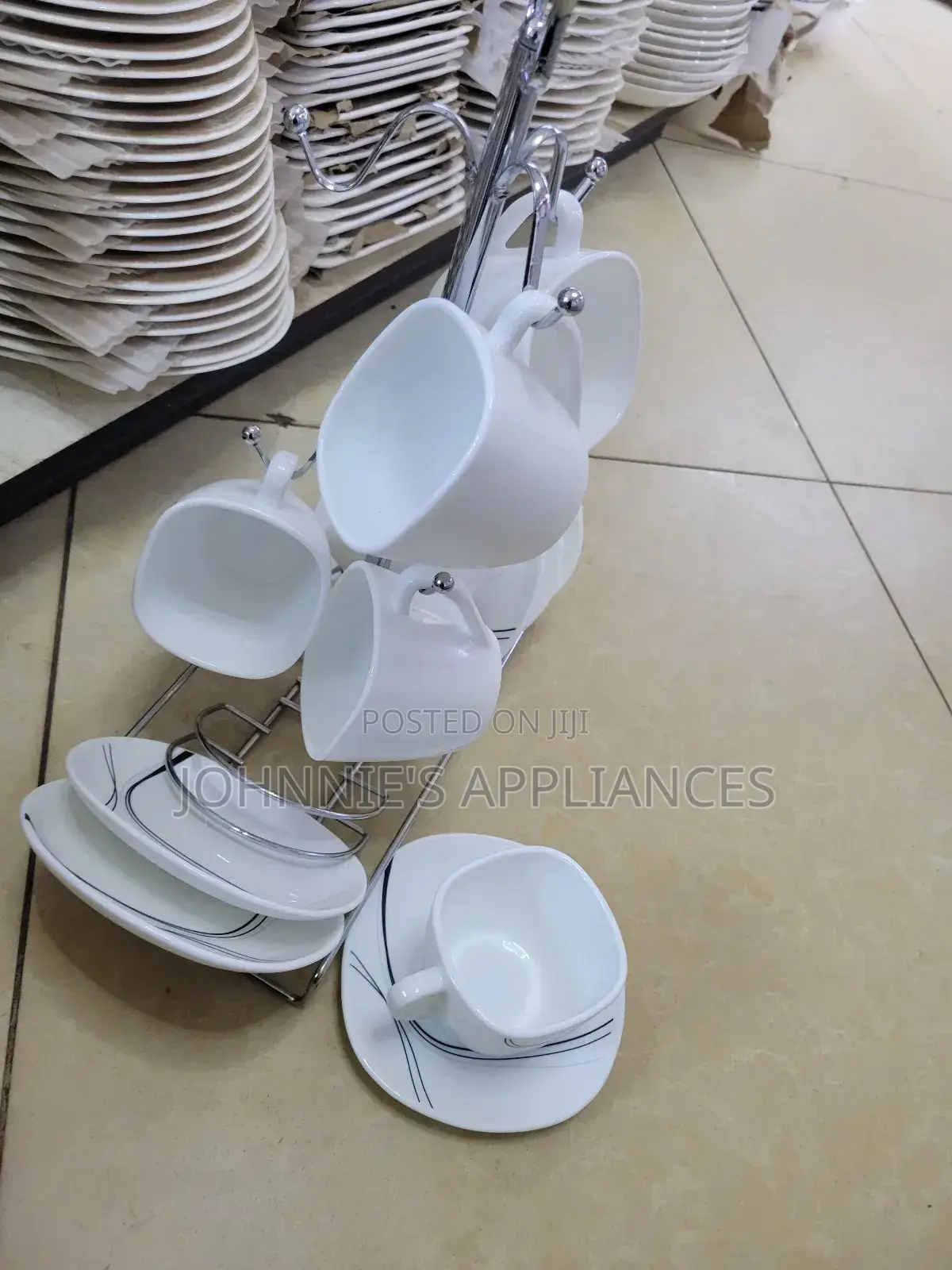 Cup And Saucer 2in1 Ceramic With Iys Stand