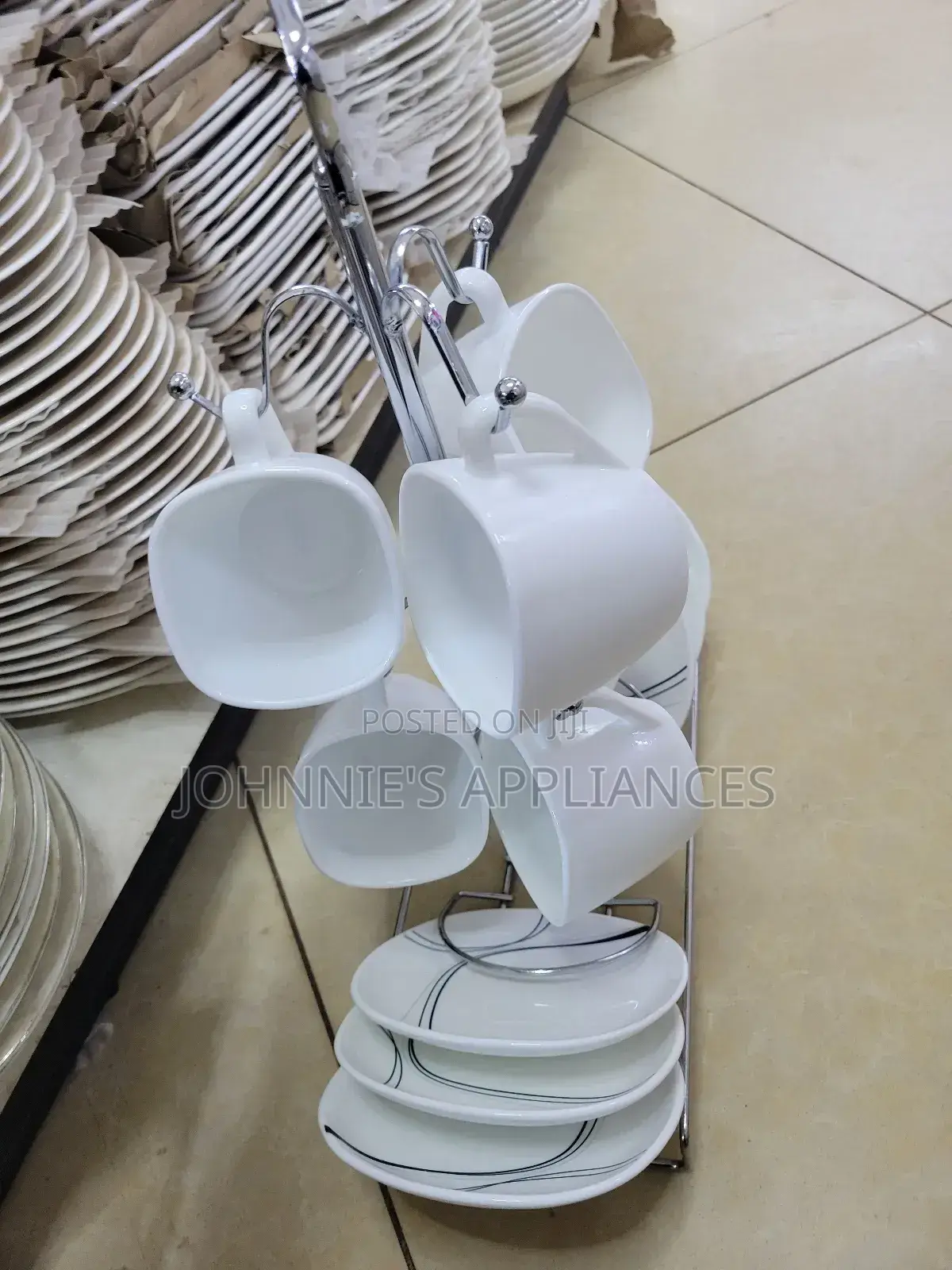 Cup And Saucer 2in1 Ceramic With Iys Stand
