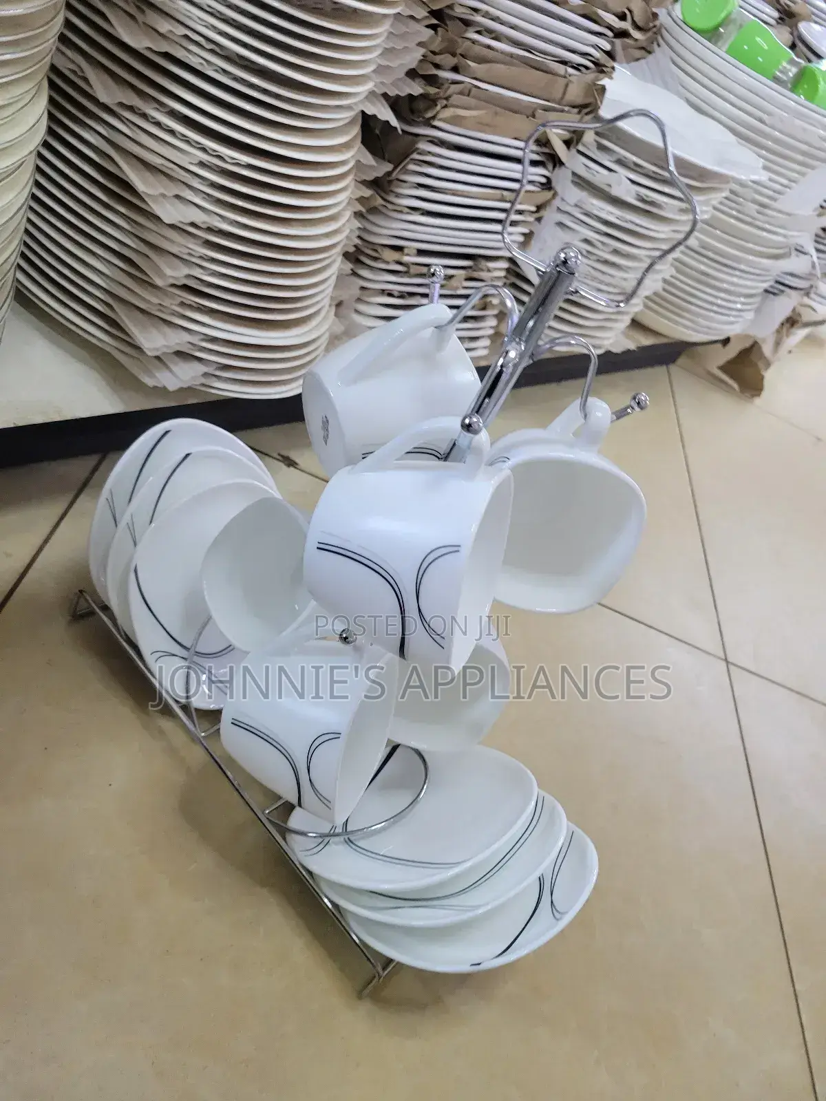 Cup And Saucer 2in1 Ceramic With Iys Stand