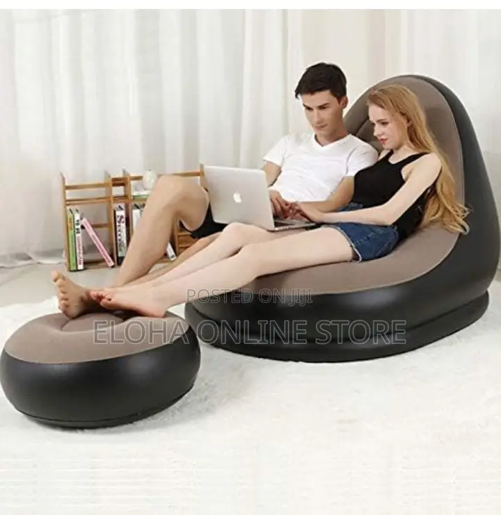 Inflatable Lounger Sofa With Footrest