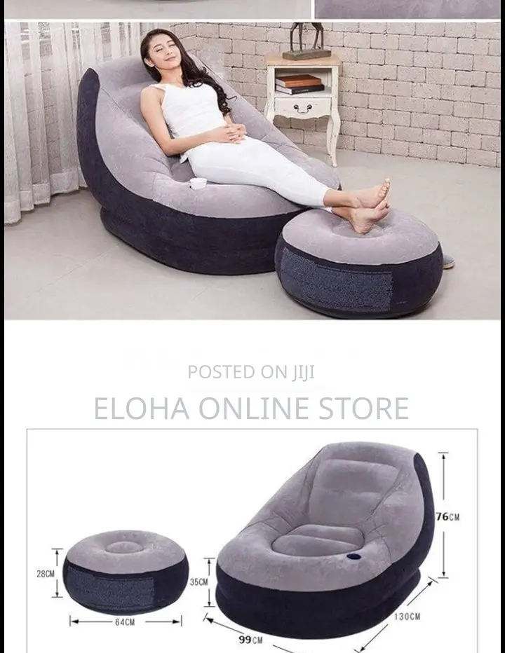 Inflatable Lounger Sofa With Footrest