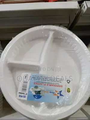 25pcs Pack Round Disposable Plates