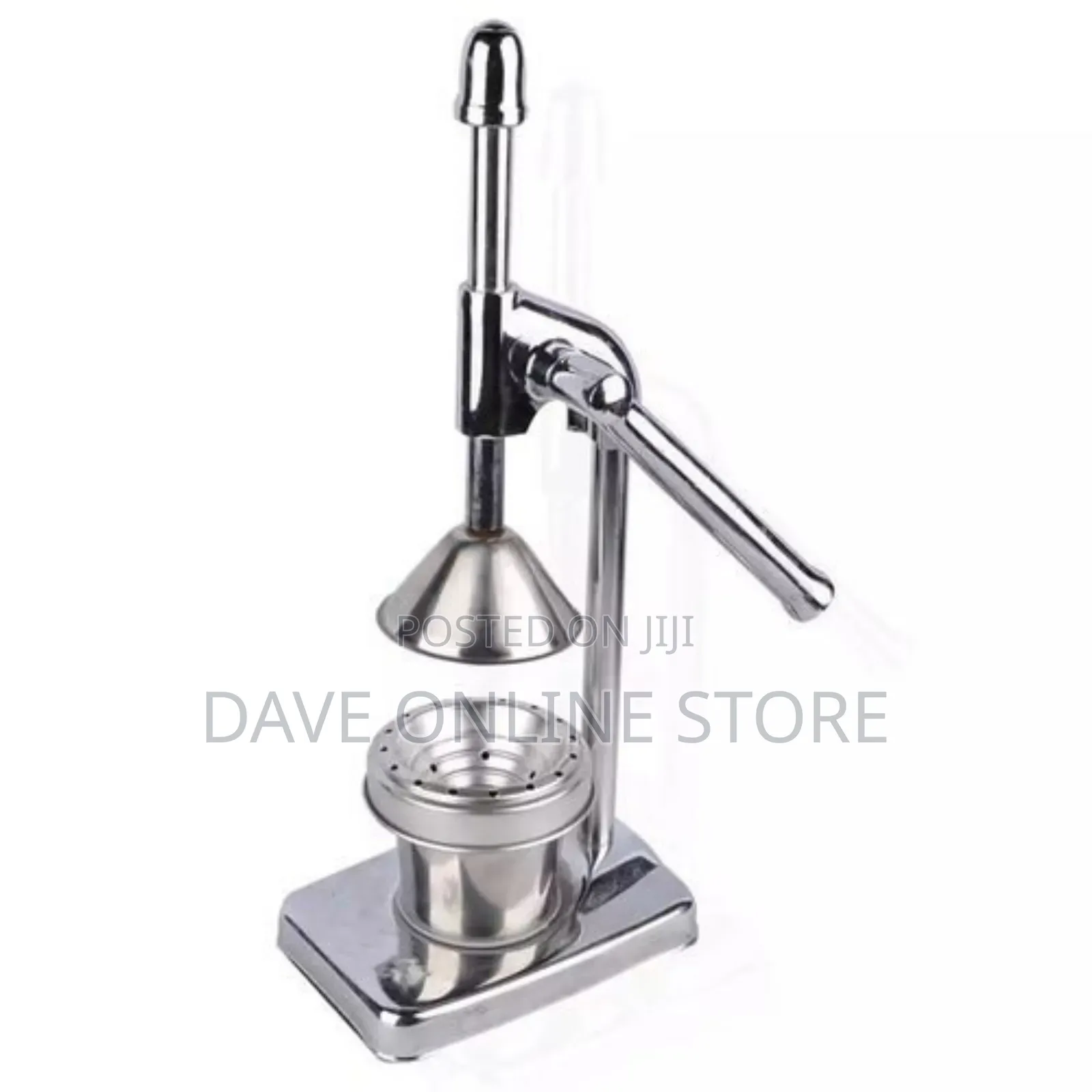 Orange Manual Stainless Steel Juicer-Silver