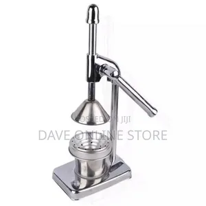 Orange Manual Stainless Steel Juicer-Silver