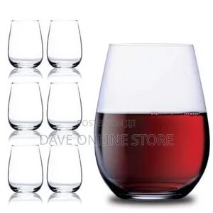 6 Pieces Concave Shaped Drinking Glasses-Transparent