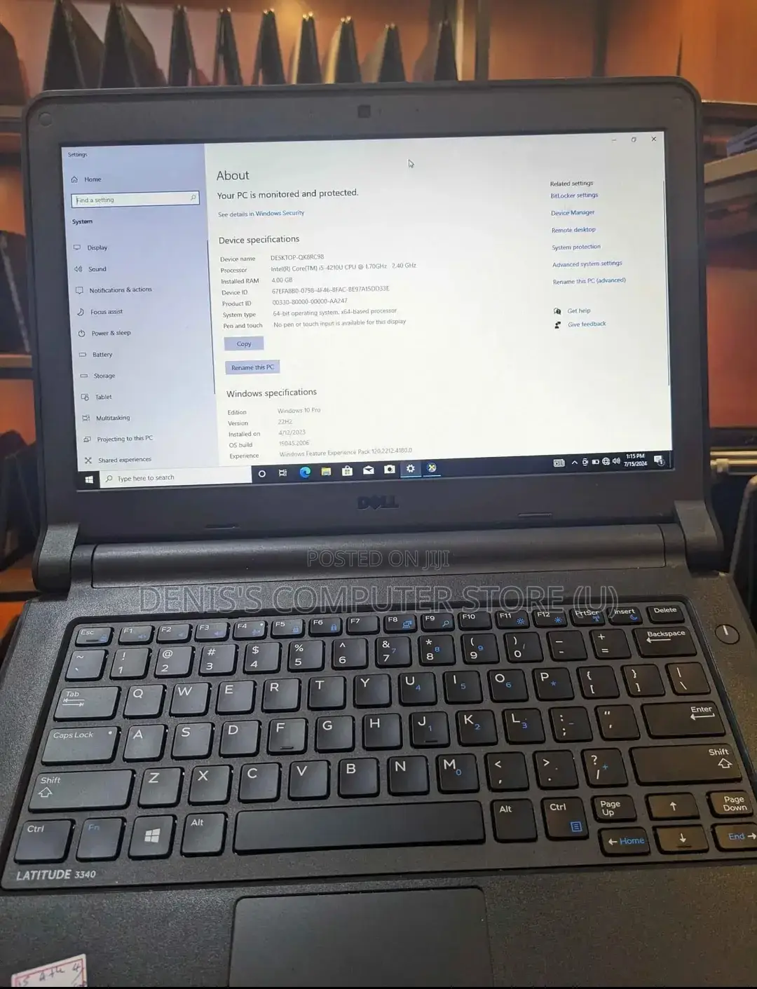 Laptop Dell Latitude 13 3340 4GB Intel Core I5 HDD+SSD 512GB