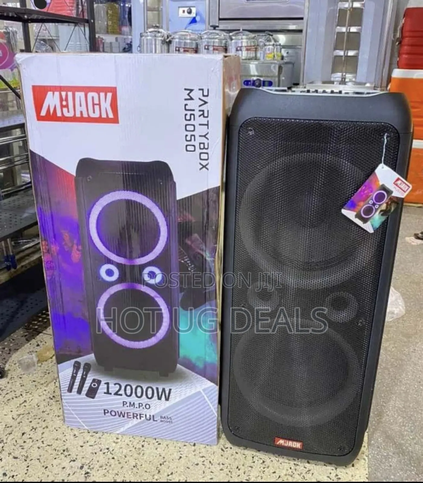 Mjack 5050 Partybox Bluetooth Speaker With Microphone- Black
