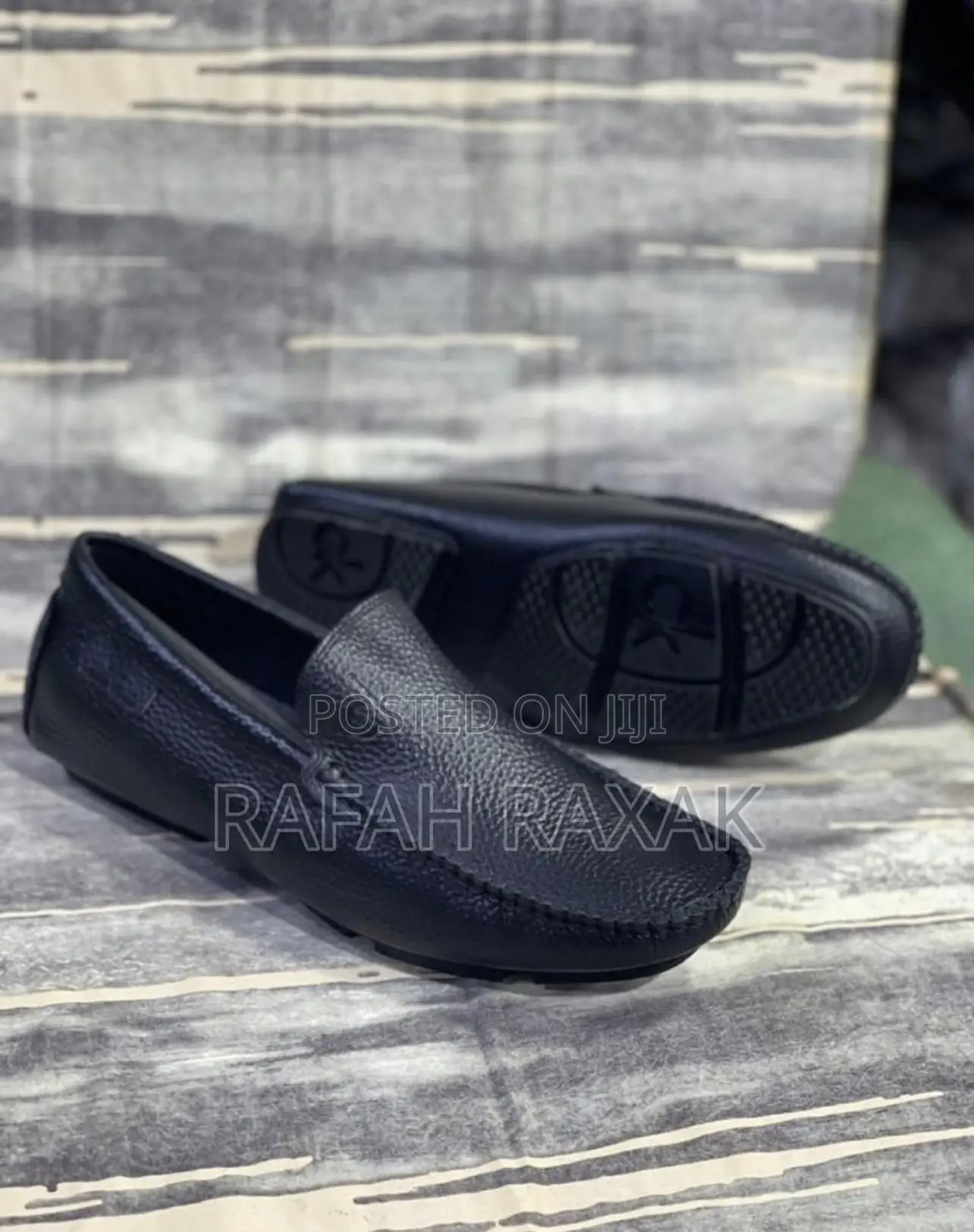 Original Black Leather Calvin Klein Moccasins
