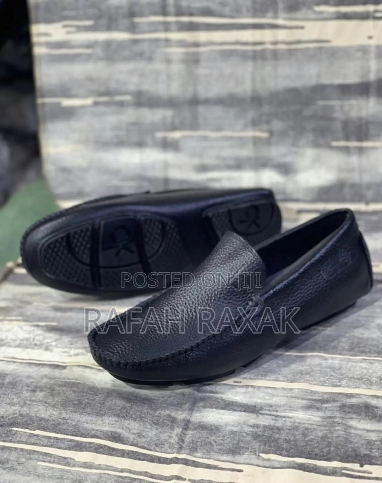 Original Black Leather Calvin Klein Moccasins