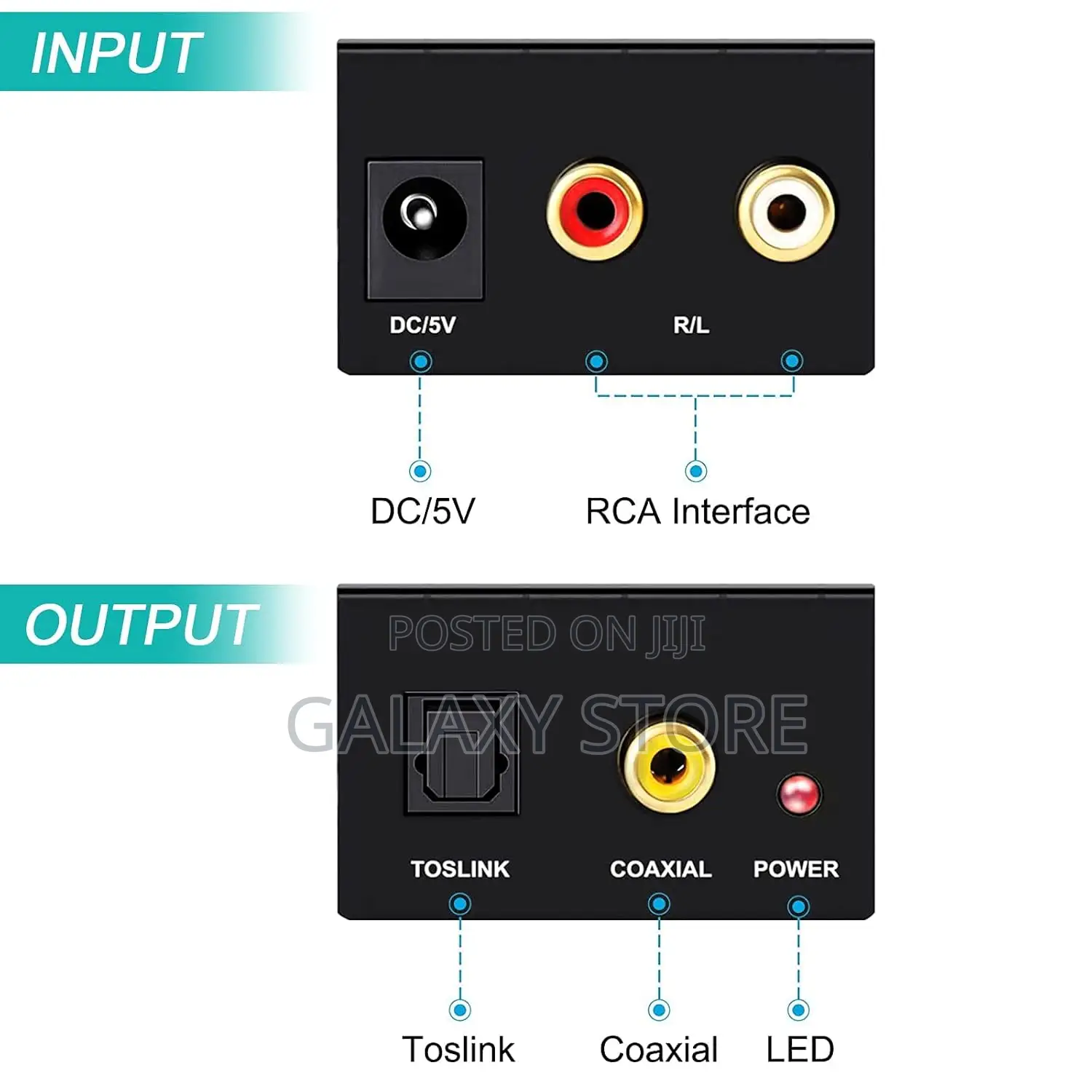 Analog to Digital Optical Toslink Coaxial Audio Converter