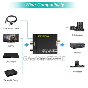 Analog to Digital Optical Toslink Coaxial Audio Converter