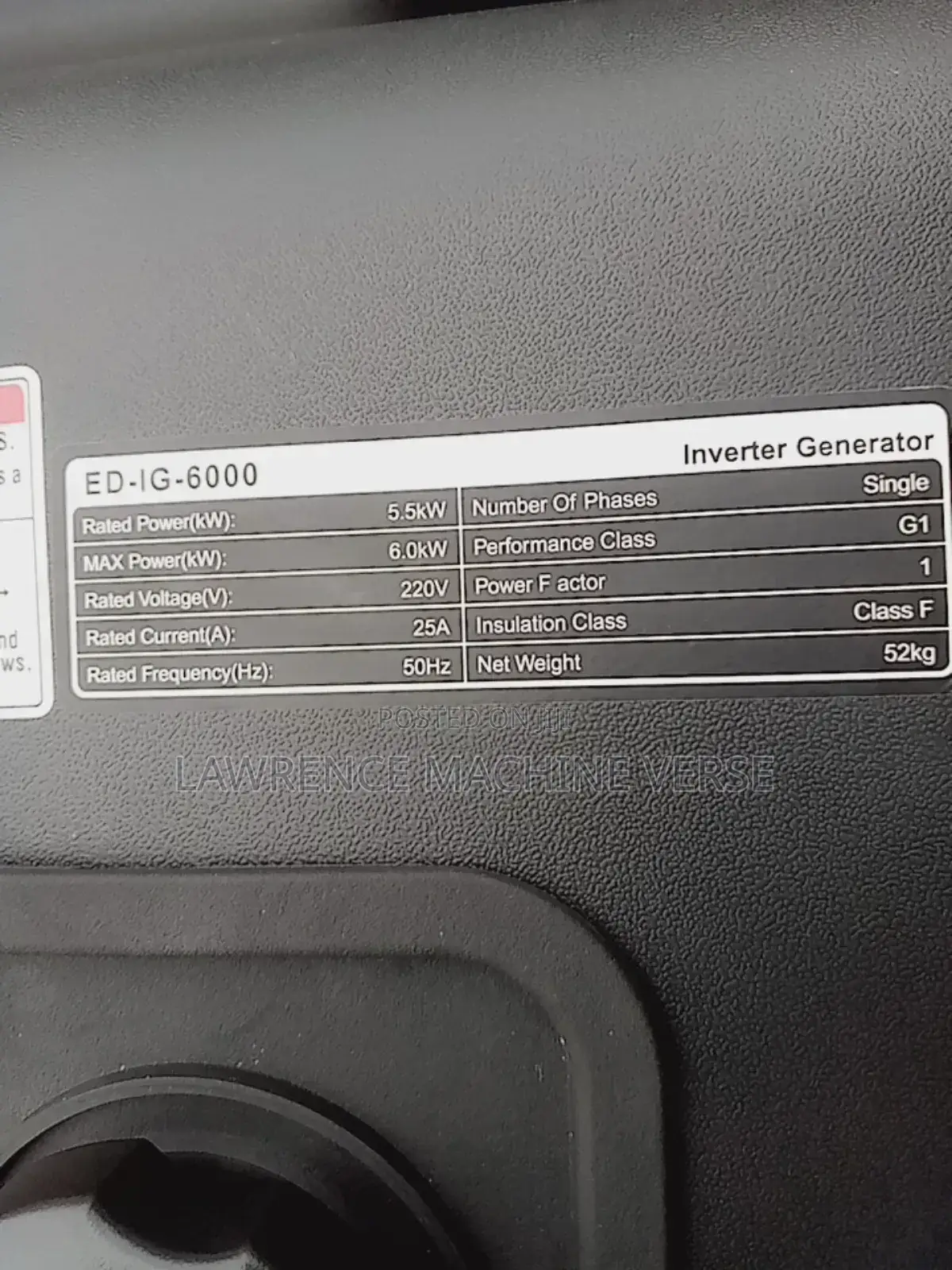 Silent Gasoline Generator ED_6000