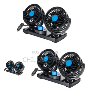 Rechargeable Car Double Fan