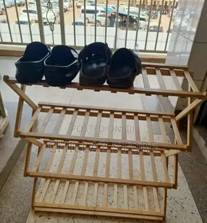 Folding Wood Shoe Rack