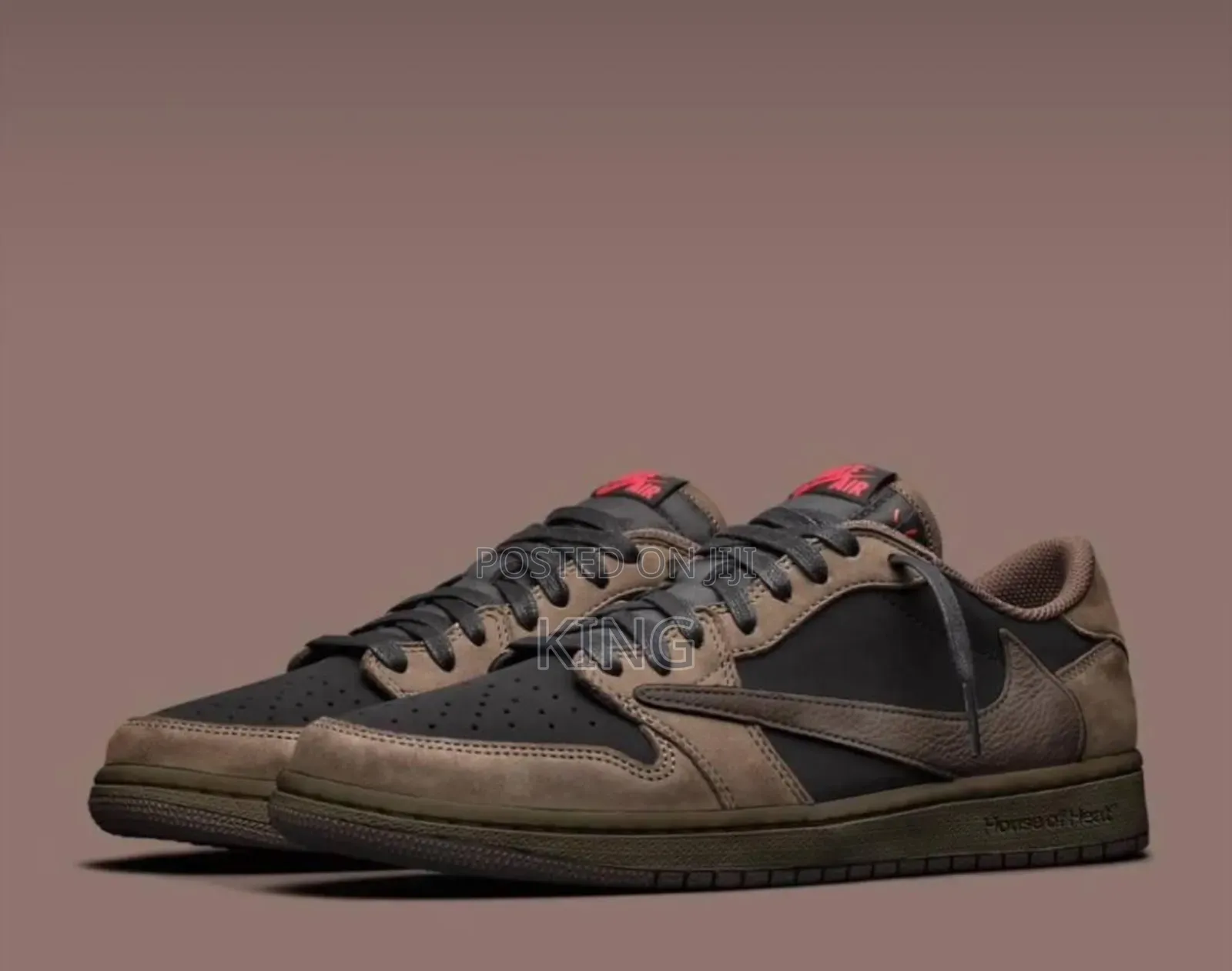 New Jordan 1 Low X Travis Scott Velvet Brown /Black