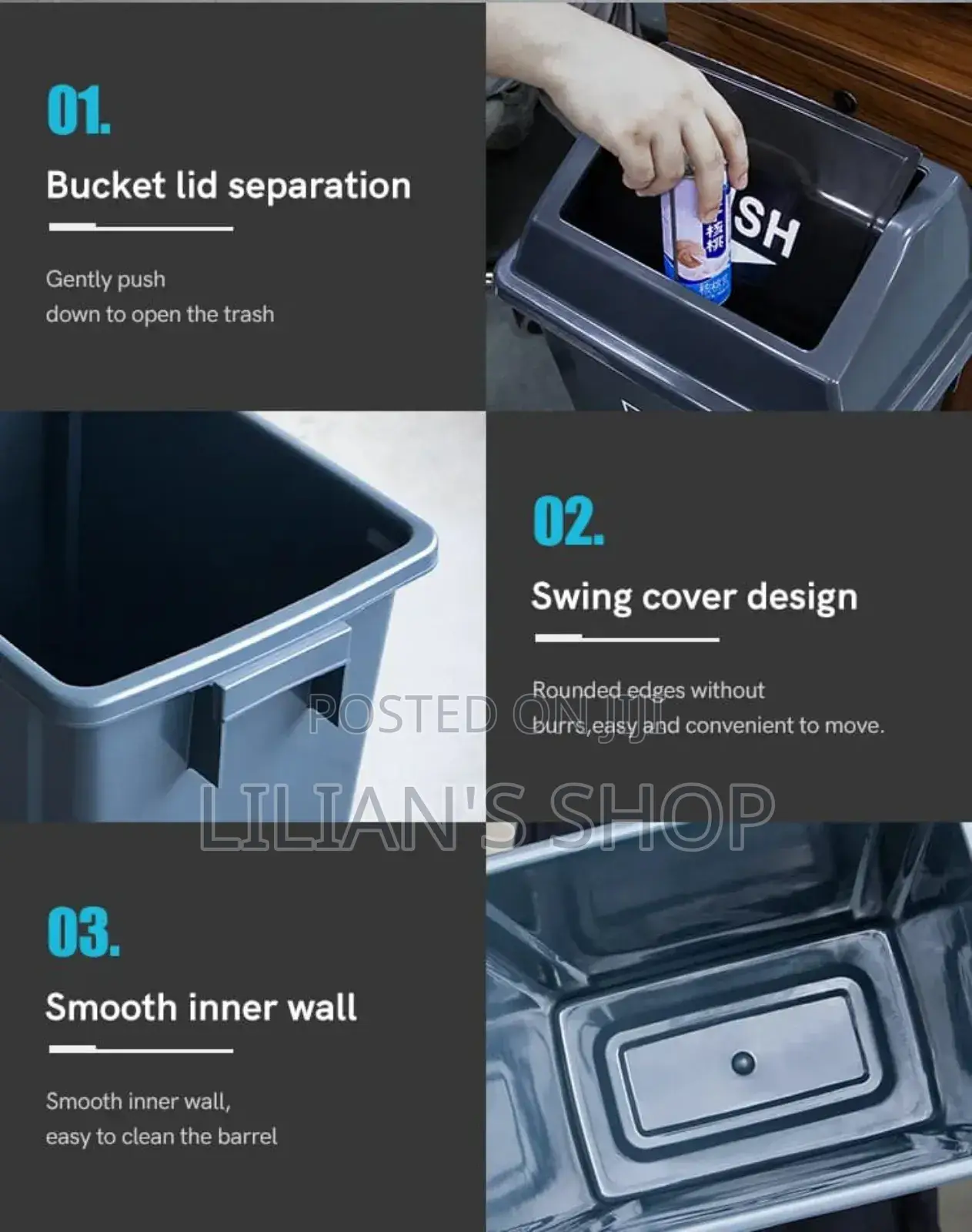 15litres Portable Trash Bin