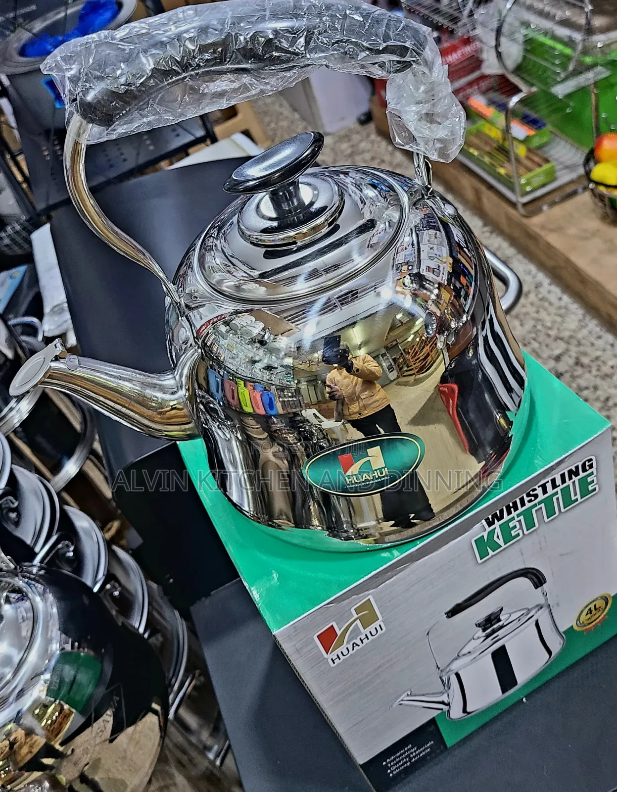 Stainless Steel Whistle Kettle 4L