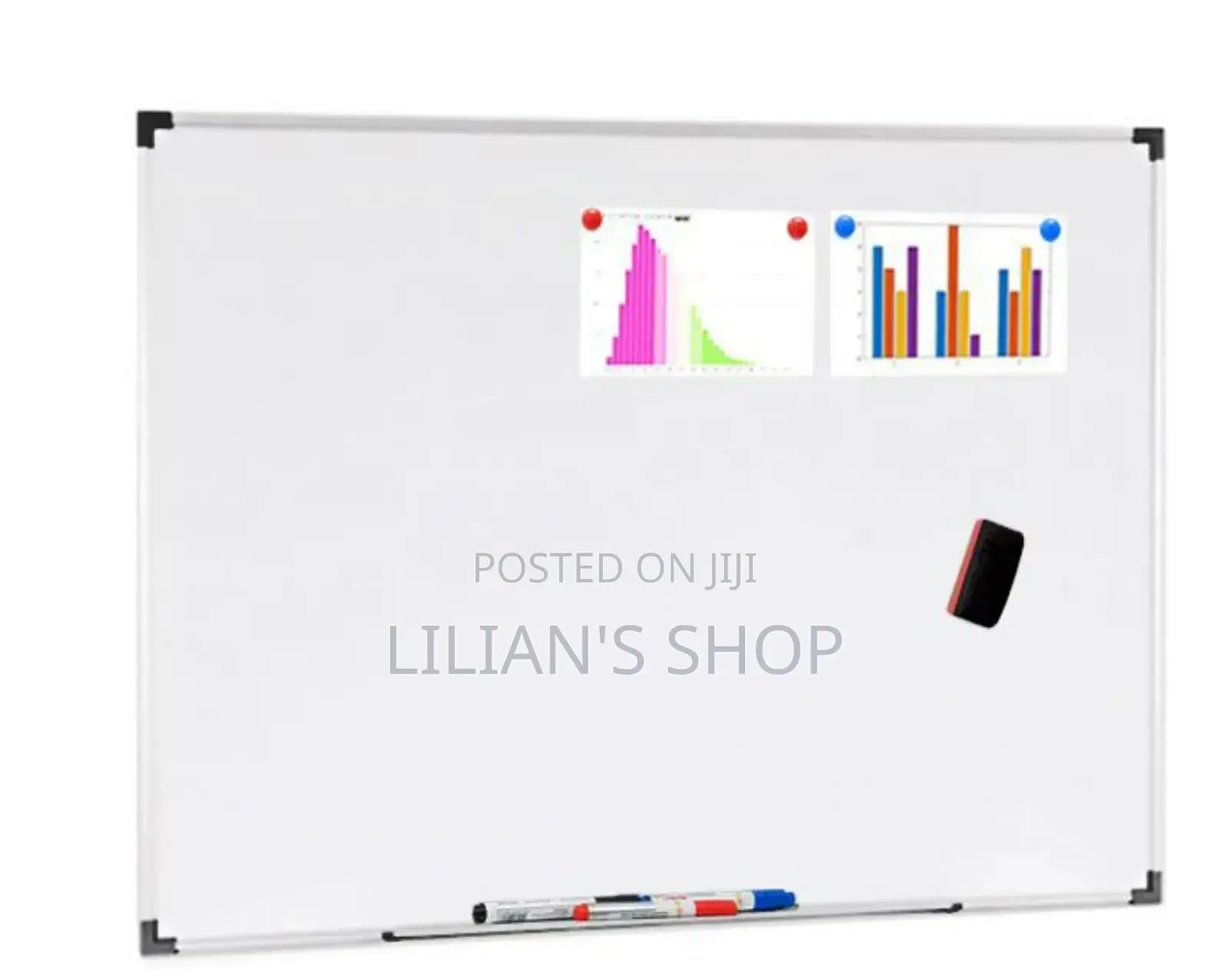 White Board 90x150cm (3'*5')With Marker and Eraser