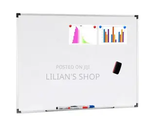 White Board 90x150cm (3'*5')With Marker and Eraser
