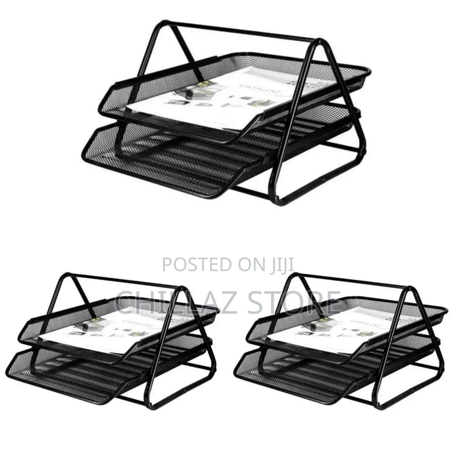 Metallic 2 Layer Office Files Tray