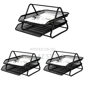 Metallic 2 Layer Office Files Tray