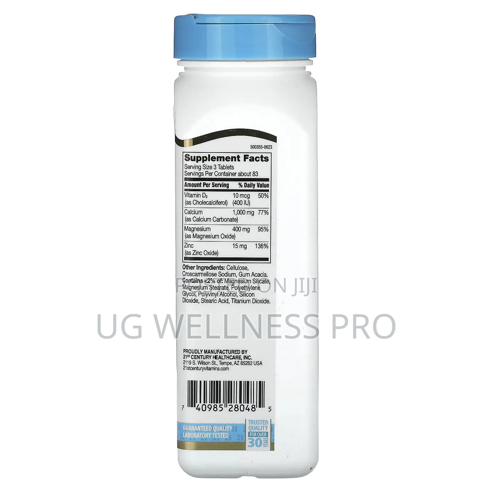 21st Century, Calcium Magnesium Zinc + D3, 250 Tablets