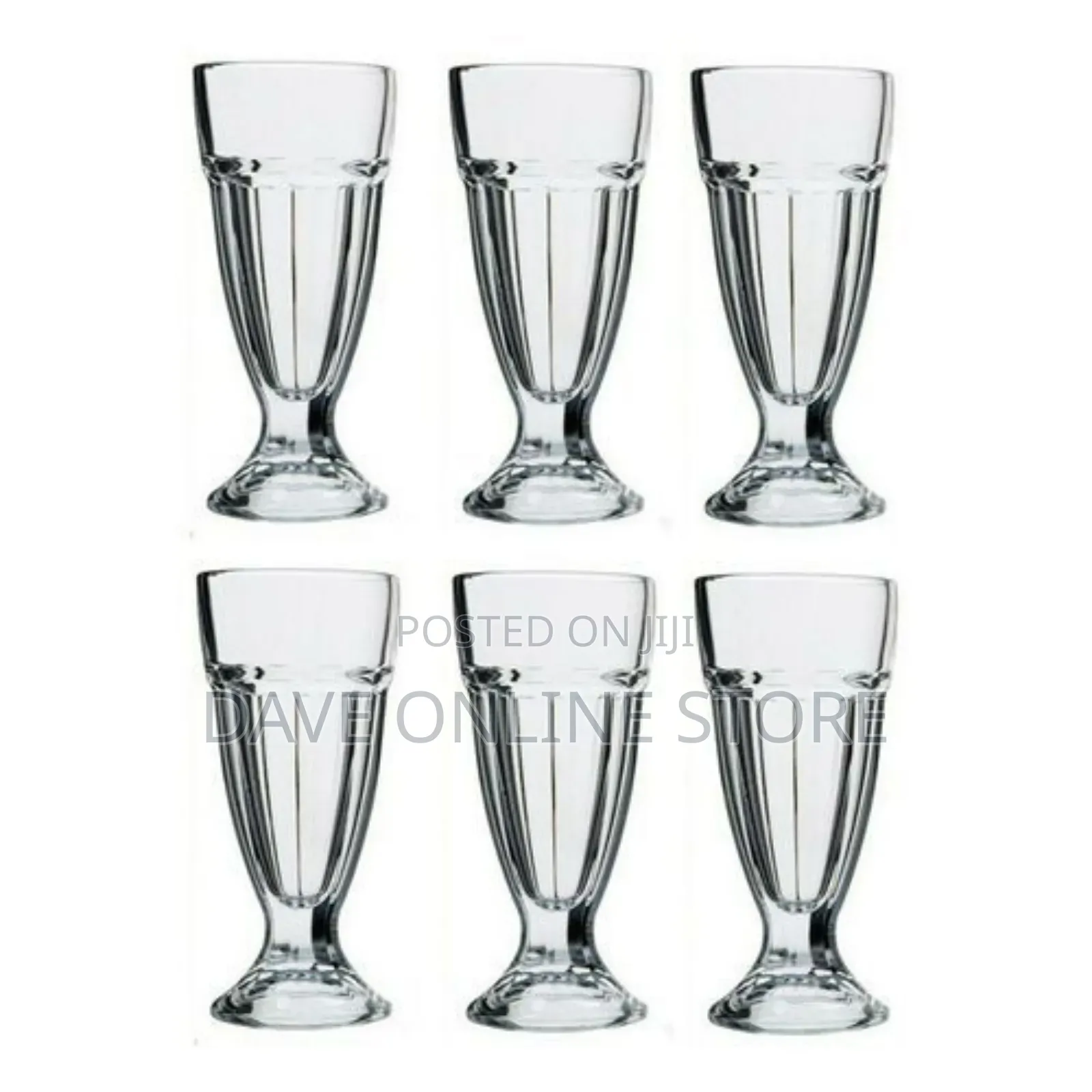 6 Pieces Set of Milk Shakes Ice Cream Cocktail Glassses